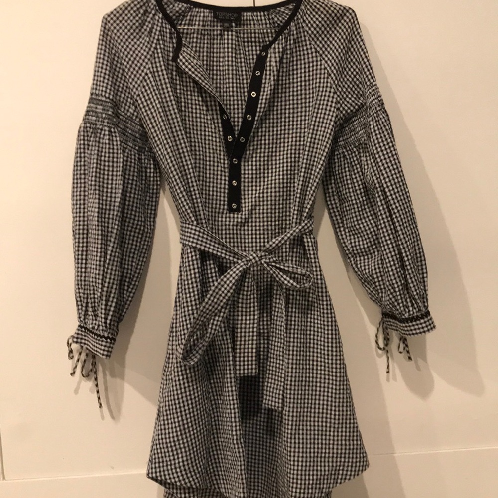 TopShop black and white plaid dress